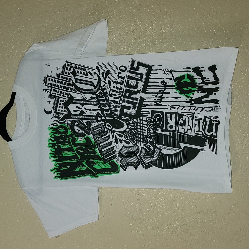 Rare White Nitro Circus Mems T-shirt Size S